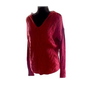 Hollister burgundy hooded Sweater